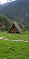 panoramic image of the andean huts