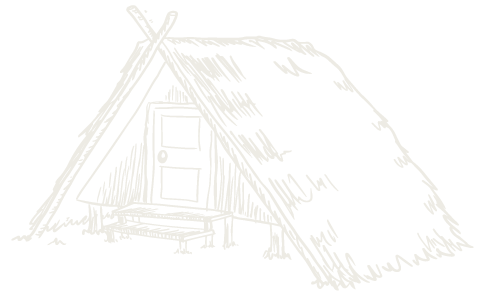 andean huts linear illustration